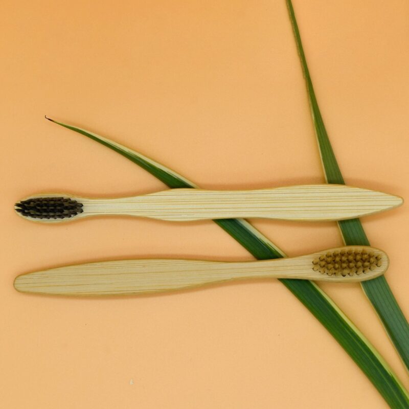 Kids Eco-Friendly Bamboo Toothbrush Set – Natural & Charcoal Bristles (Pack of 2) - Image 2
